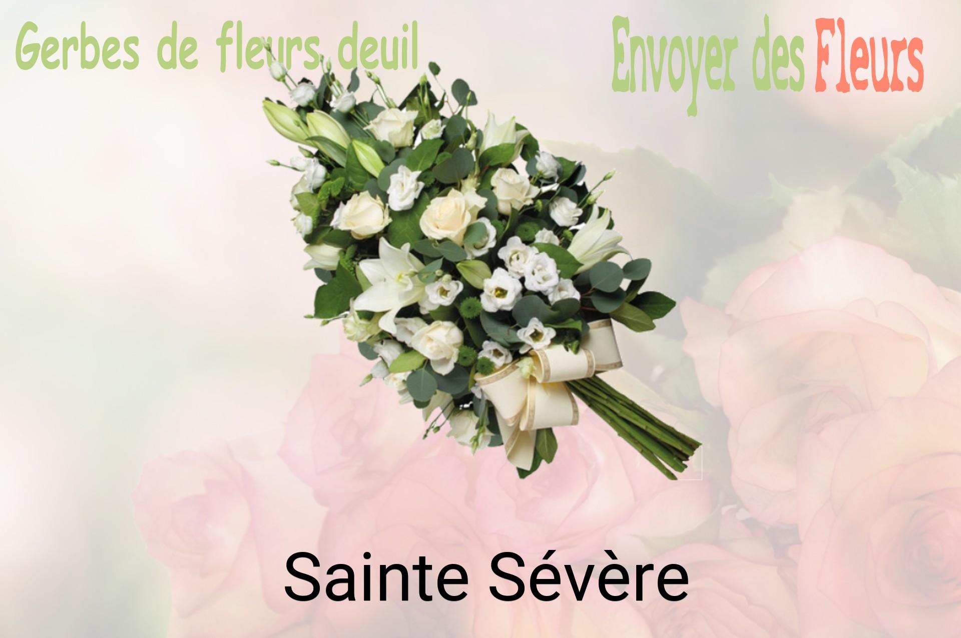 Gerbe de fleurs de deuil livrée à Sainte-Sévère